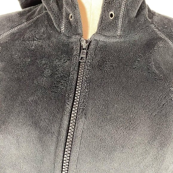 Kristen Blake Women's Size Medium Black Full Zip Plush Fleece Hooded Jacket - Picture 9 of 12